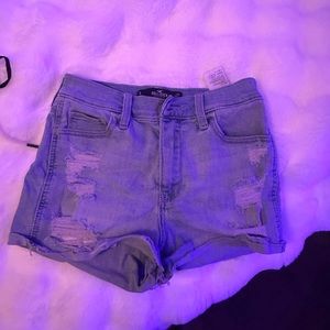 Blue ripped Jean shorts